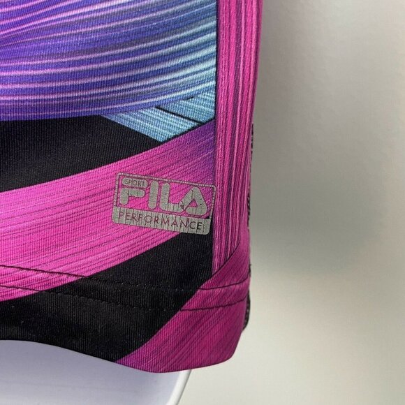 Fila Multi-colored Tank Top Striped v-neck Size Sm - Picture 4 of 6